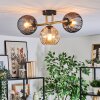 Koyoto Plafoniera, Lampada a sfera Oro, Nero, 3-Luci