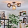 Koyoto Plafoniera, Lampada a sfera Oro, Nero, 3-Luci