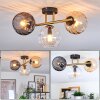Koyoto Plafoniera, Lampada a sfera Oro, Nero, 3-Luci