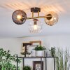 Koyoto Plafoniera, Lampada a sfera Oro, Nero, 3-Luci