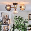 Koyoto Plafoniera, Lampada a sfera Oro, Nero, 3-Luci
