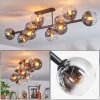 Koyoto Plafoniera, Lampada a sfera Chiaro, Grigio fumo, 10-Luci