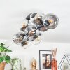 Koyoto Plafoniera, Lampada a sfera Chiaro, Grigio fumo, 10-Luci