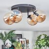 Gastor Plafoniera, Lampada a sfera Ambrato, 4-Luci