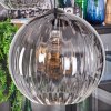 Koyoto Lampadario a sospensione, Lampada a sfera, Lampada a sospensione Chiaro, Grigio fumo, 5-Luci