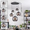 Koyoto Lampadario a sospensione, Lampada a sfera, Lampada a sospensione Grigio fumo, 5-Luci