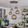 Koyoto Lampadario a sospensione, Lampada a sfera, Lampada a sospensione Grigio fumo, 5-Luci