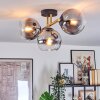 Koyoto Plafoniera, Lampada a sfera Oro, Nero, 3-Luci