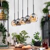 Ripoll Lampadario a sospensione, Lampada a sfera, Lampada a sospensione Écru, Nero, 5-Luci
