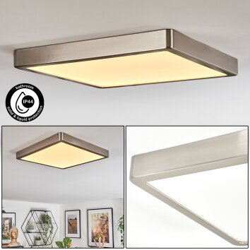 Finsrud Illuminazione bagno, Plafoniera, Panel LED Nichel opaco, 1-Luce