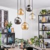 Koyoto Lampadario a sospensione, Lampada a sfera, Lampada a sospensione Oro, Nero, 5-Luci