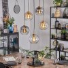 Koyoto Lampadario a sospensione, Lampada a sfera, Lampada a sospensione Oro, Nero, 5-Luci