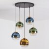 Koyoto Lampadario a sospensione, Lampada a sfera, Lampada a sospensione Oro, Nero, 5-Luci