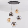 Koyoto Lampadario a sospensione, Lampada a sfera, Lampada a sospensione Oro, Nero, 5-Luci