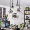 Ripoll Lampadario a sospensione, Lampada a sfera, Lampada a sospensione Chiaro, Grigio fumo, 5-Luci