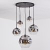 Ripoll Lampadario a sospensione, Lampada a sfera, Lampada a sospensione Chiaro, Grigio fumo, 5-Luci