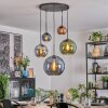 Koyoto Lampadario a sospensione, Lampada a sfera, Lampada a sospensione Blu, Cromo, Verde, Ramato, Grigio fumo, 5-Luci