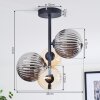 Chehalis Plafoniera, Lampada a sfera Ambrato, Grigio fumo, 4-Luci