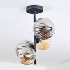 Chehalis Plafoniera, Lampada a sfera Ambrato, Grigio fumo, 4-Luci