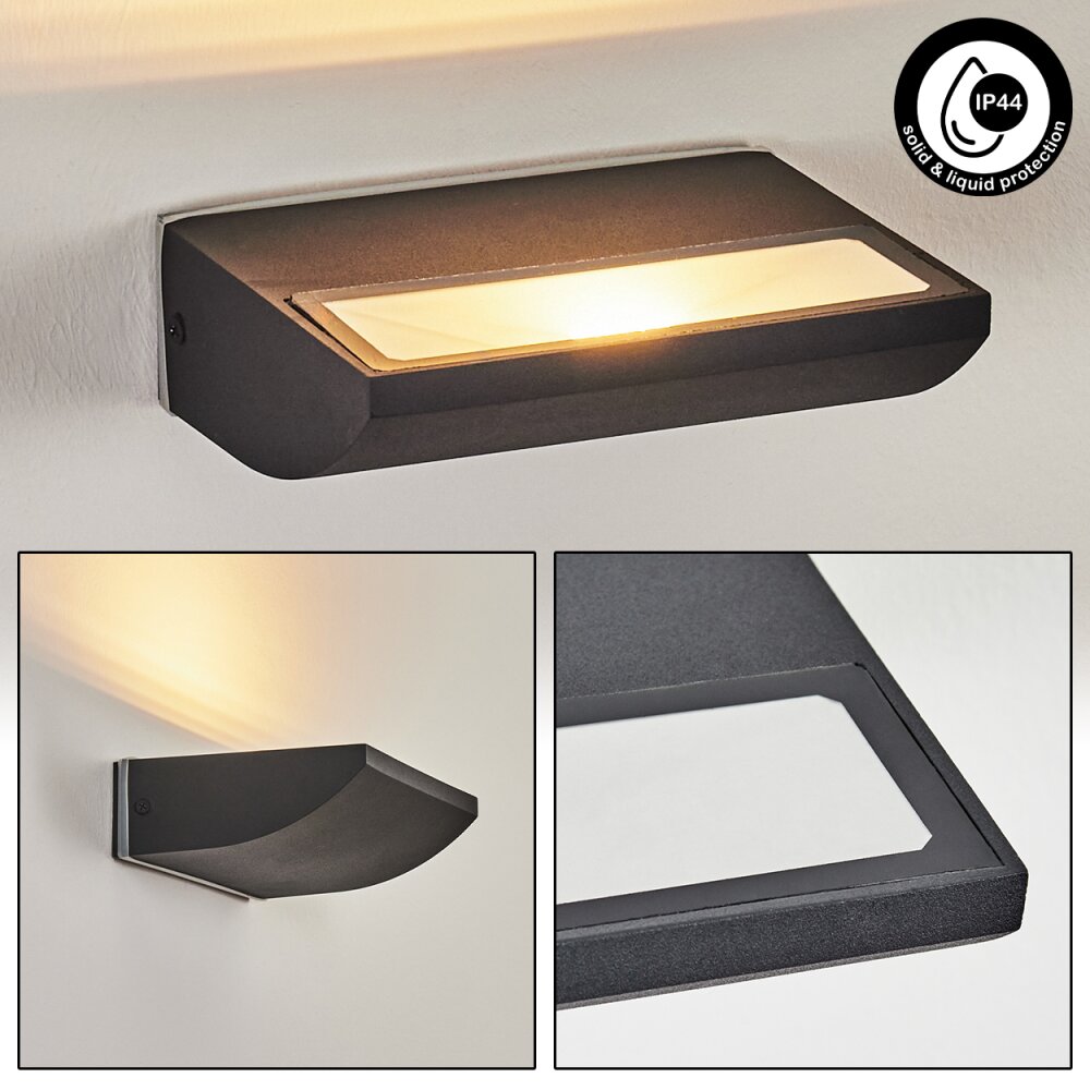 Damor Lampada da parete per esterno, Applique LED Nero, 1-Luce main product photo