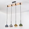 Koyoto Lampadario a sospensione, Lampada a sfera, Lampada a sospensione Écru, Nero, 4-Luci