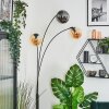 Koyoto Lampada a sfera, Lampada da terra Ambrato, Grigio fumo, 3-Luci