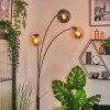 Koyoto Lampada a sfera, Lampada da terra Ambrato, Grigio fumo, 3-Luci
