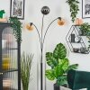 Koyoto Lampada a sfera, Lampada da terra Ambrato, Grigio fumo, 3-Luci
