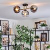 Koyoto Plafoniera, Lampada a sfera Oro, Nero, 3-Luci