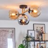 Koyoto Plafoniera, Lampada a sfera Oro, Nero, 3-Luci