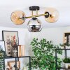 Koyoto Plafoniera, Lampada a sfera Oro, Nero, 3-Luci