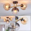 Koyoto Plafoniera, Lampada a sfera Oro, Nero, 3-Luci
