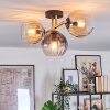 Koyoto Plafoniera, Lampada a sfera Oro, Nero, 3-Luci