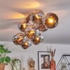 Koyoto Plafoniera, Lampada a sfera Cromo, Grigio fumo, 10-Luci
