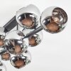 Koyoto Plafoniera, Lampada a sfera Cromo, Grigio fumo, 10-Luci