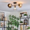 Koyoto Plafoniera, Lampada a sfera Oro, Nero, 3-Luci