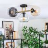 Koyoto Plafoniera, Lampada a sfera Oro, Nero, 3-Luci
