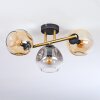 Ripoll Plafoniera, Lampada a sfera Oro, Nero, 3-Luci