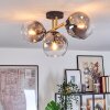 Ripoll Plafoniera, Lampada a sfera Oro, Nero, 3-Luci