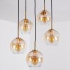 Koyoto Lampadario a sospensione, Lampada a sfera, Lampada a sospensione Oro, Nero, 5-Luci