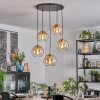 Koyoto Lampadario a sospensione, Lampada a sfera, Lampada a sospensione Oro, Nero, 5-Luci
