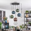 Koyoto Lampadario a sospensione, Lampada a sfera, Lampada a sospensione Oro, Nero, 5-Luci