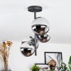 Chehalis Plafoniera, Lampada a sfera Cromo, Chiaro, Grigio fumo, 4-Luci
