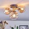Chehalis Plafoniera, Lampada a sfera Oro, Nero, 3-Luci