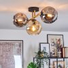 Ripoll Plafoniera, Lampada a sfera Oro, Nero, 3-Luci