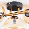 Chehalis Plafoniera, Lampada a sfera Oro, Nero, 3-Luci