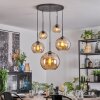 Koyoto Lampadario a sospensione, Lampada a sfera, Lampada a sospensione Ambrato, 5-Luci