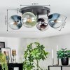 Gastor Plafoniera, Lampada a sfera Blu, Cromo, Verde, Chiaro, Grigio fumo, 4-Luci