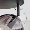 Koyoto Plafoniera, Lampada a sfera Ambrato, Chiaro, Grigio fumo, 4-Luci