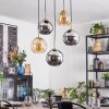 Koyoto Lampadario a sospensione, Lampada a sfera, Lampada a sospensione Oro, Nero, 5-Luci